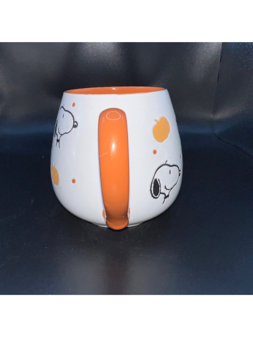 Peanuts Snoopy Halloween Ceramic Mug 2023 Edition Orange Interior Pumpkin Design - Picture 4 of 7